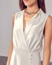 Collared Side Button Dress