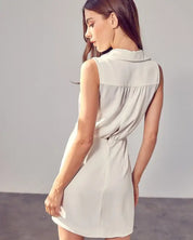 Collared Side Button Dress