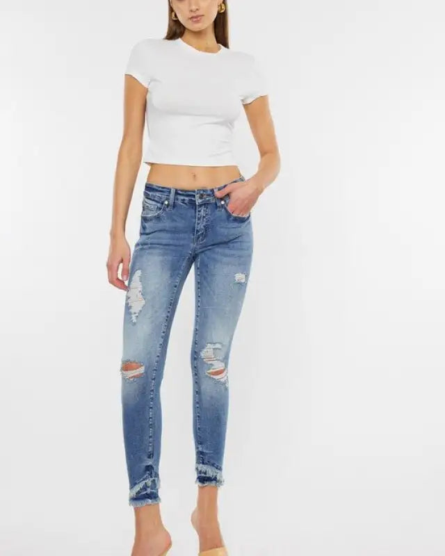 Colleen Mid Rise Ankle Skinny Jeans