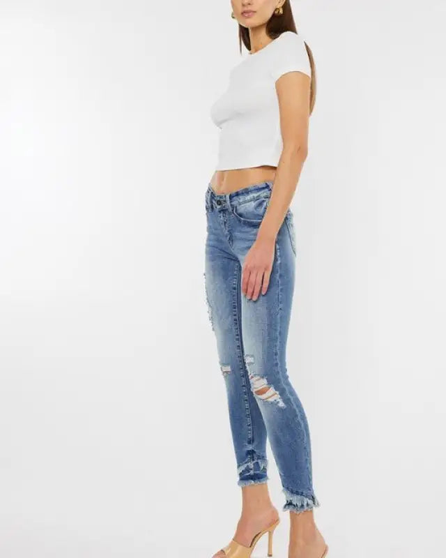 Colleen Mid Rise Ankle Skinny Jeans