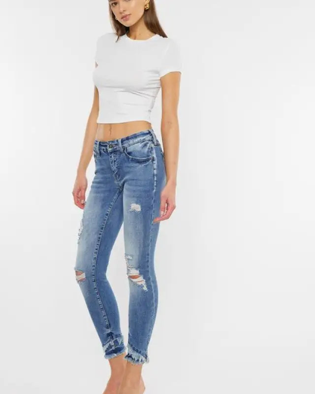 Colleen Mid Rise Ankle Skinny Jeans