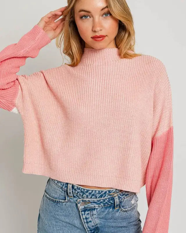 Color Block Oversize Sweater