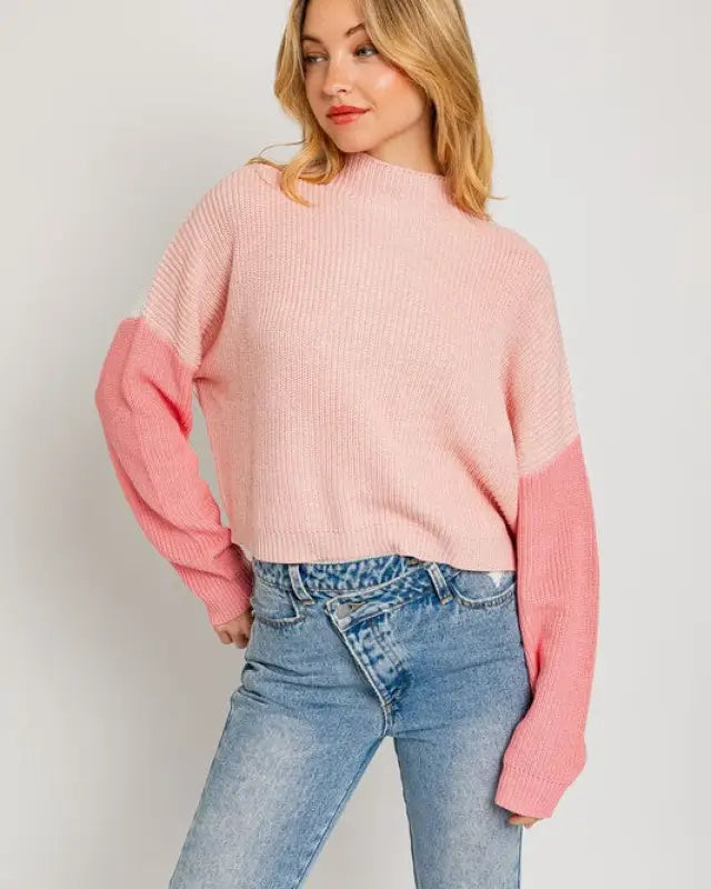 Color Block Oversize Sweater