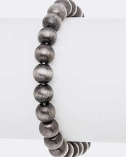 Compressed Stone Navajo Beads Stretch Bracelet