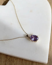 Confection Purple Crystal Necklace - Gold / One Size