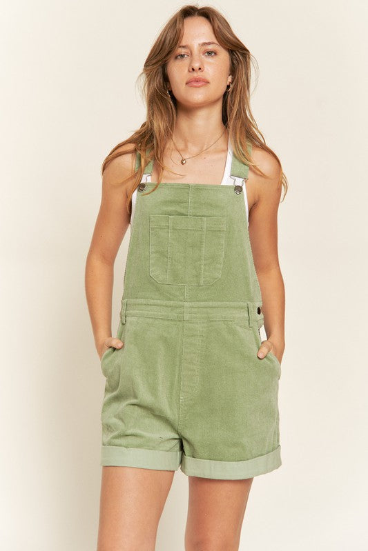 Corduroy Adjustable Shoulder Straps Overall Plus