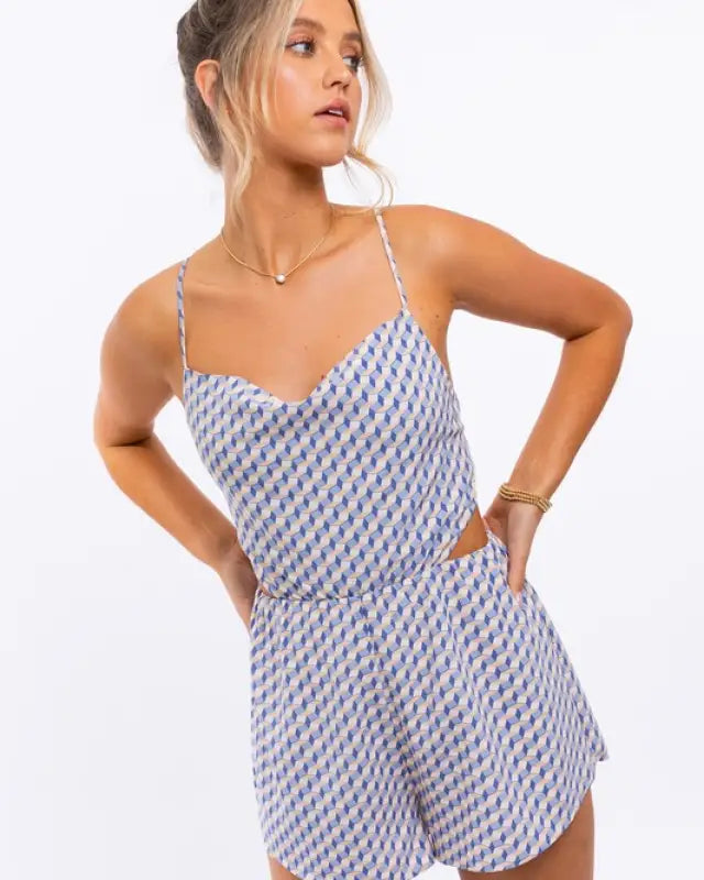 Cowl Neck Romper