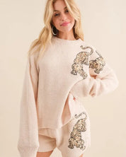 Cozy Soft Knitted Tiger Star Lounge Set