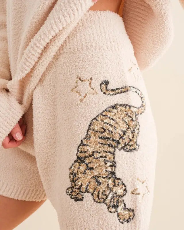 Cozy Soft Knitted Tiger Star Lounge Set