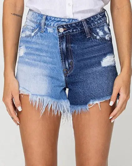 Criss Cross Waistband Super High Rise Shorts