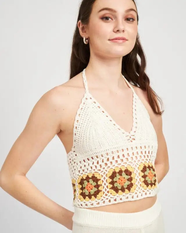 CROCHET HALTER TOP