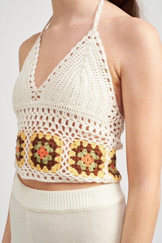 CROCHET HALTER TOP