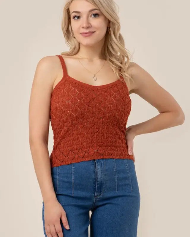 Crochet knit tank