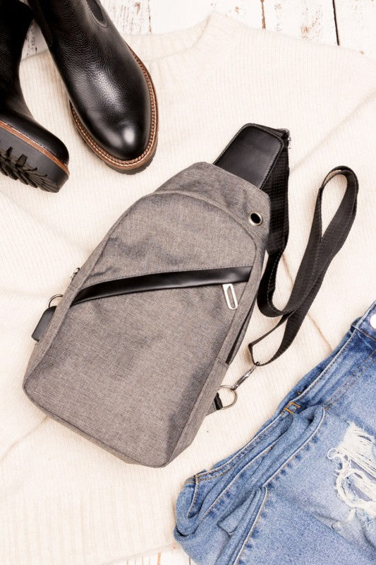 Cross Zip Sling Bag