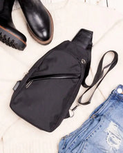 Cross Zip Sling Bag