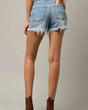 CROSSOVER PREMIUM DENIM MOM SHORTS