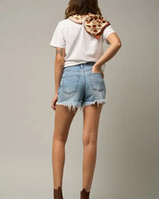 CROSSOVER PREMIUM DENIM MOM SHORTS