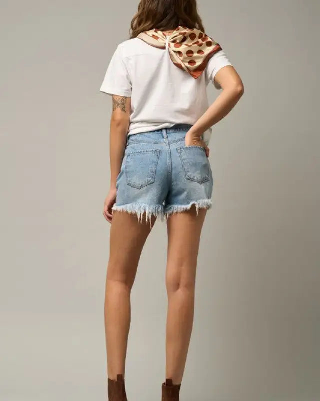 CROSSOVER PREMIUM DENIM MOM SHORTS