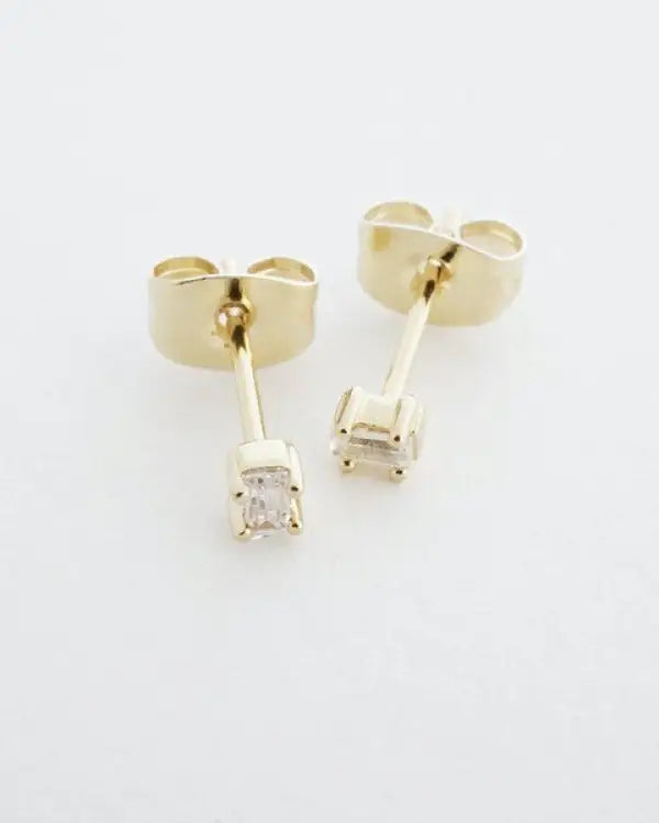 Crystal Baguette Studs