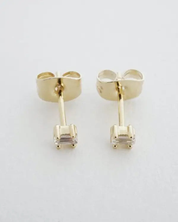 Crystal Baguette Studs