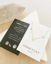 Crystal Bezel Stardust Necklace