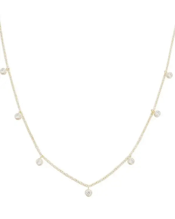 Crystal Bezel Stardust Necklace