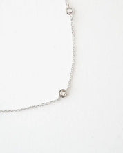 Crystal Bezel Trio Necklace