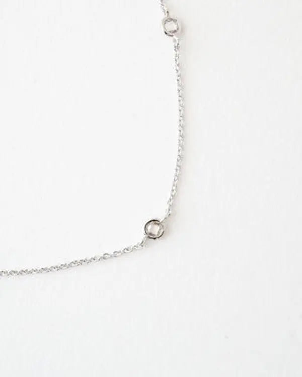 Crystal Bezel Trio Necklace