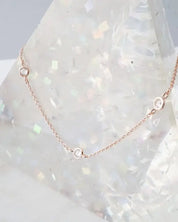 Crystal Bezel Trio Necklace