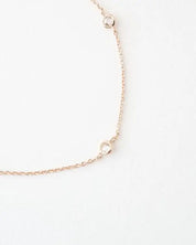 Crystal Bezel Trio Necklace