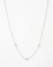 Crystal Bezel Trio Necklace