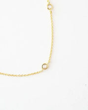 Crystal Bezel Trio Necklace