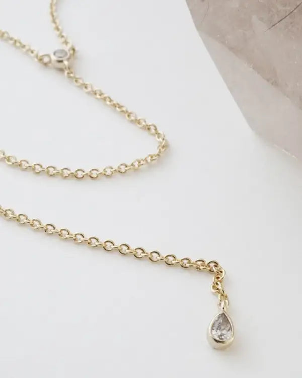 Crystal Lariat Necklace