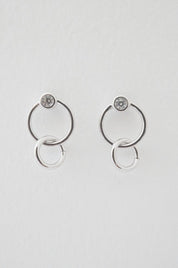 Crystal Link Hoop Earrings