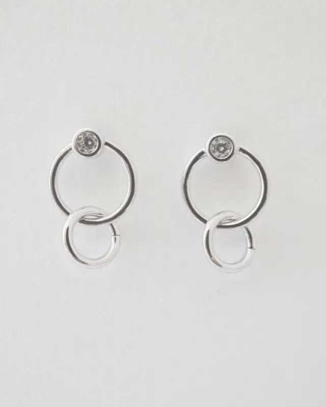 Crystal Link Hoop Earrings