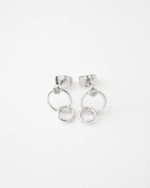 Crystal Link Hoop Earrings