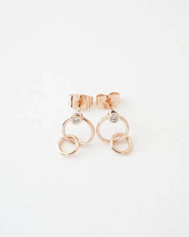 Crystal Link Hoop Earrings