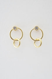 Crystal Link Hoop Earrings