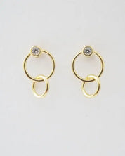 Crystal Link Hoop Earrings