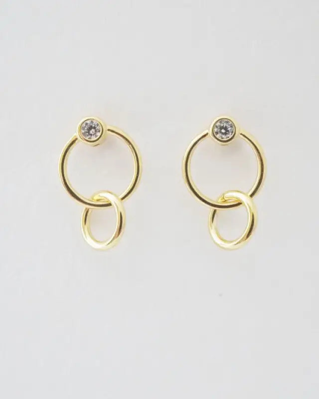 Crystal Link Hoop Earrings