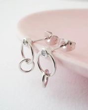 Crystal Link Hoop Earrings