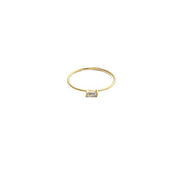 Crystal Twist Baguette Ring - Gold-5 / 3