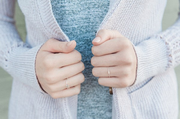 Crystal Twist Baguette Ring