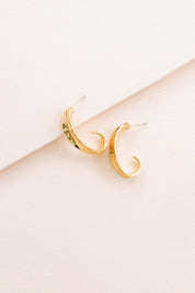 Curved Hoop Post Earrings - Gold / OS