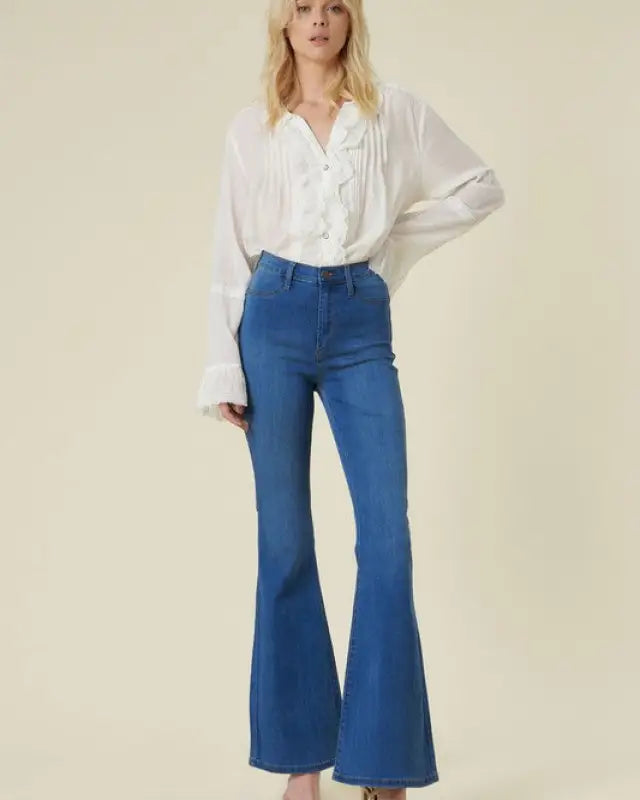 Curvy Flare Jeans - Medium Stone / 1 - Jeans