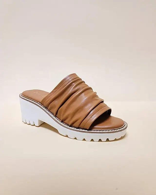 D-AITANA-PLATFORM SANDALS - TAN / 6