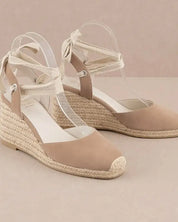 D-ALONDRA-ESPADRILLE LACE UP WEDGE - CEDER WOOD / 6