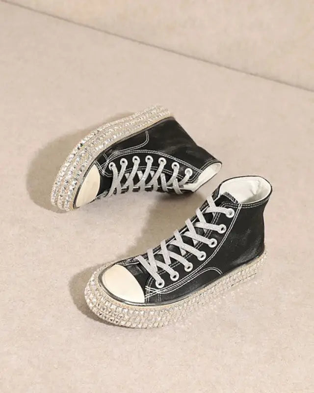 D-CHANTEL-HIGH TOP STUDS SNEAKERS