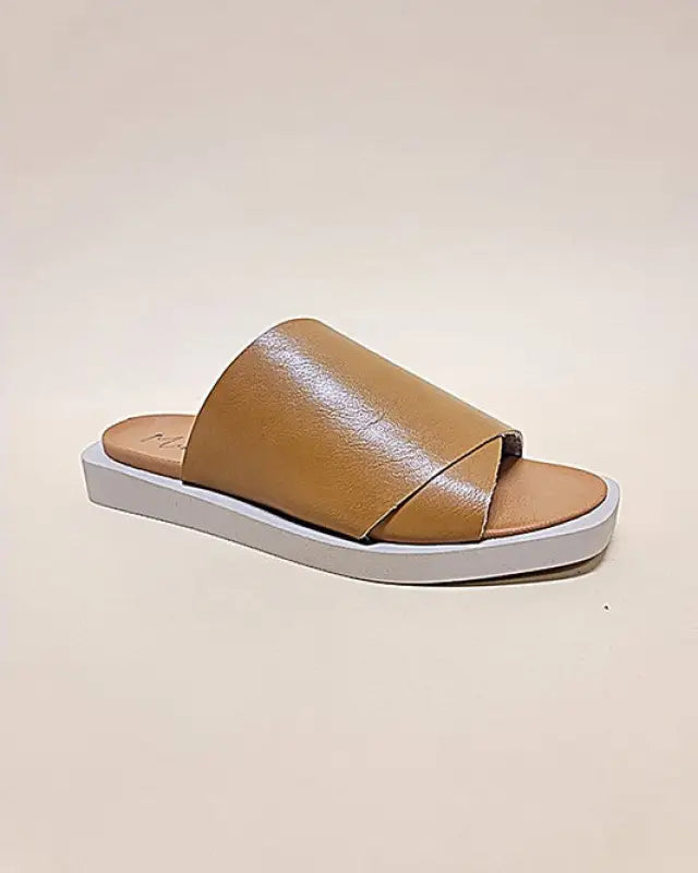 D-JASPER-CASUAL SLIDE SANDALS - CAMEL / 6