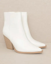 D-SONIA-WESTERN ANKLE BOOT - WHITE / 6.5